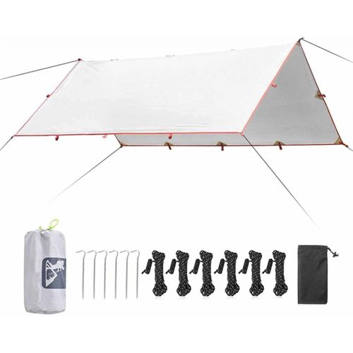  WALNUTA 3.2x3m Awning Waterproof Tarp Tent Shade Folding Camping Canopy Ultralight Beach Sun Shelter Camping Tent Travel Tourist Awning (Color : B)