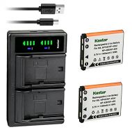 Kastar 2-Pack Battery and LTD2 USB Charger Compatible with Fujifilm NP-45 NP-45A NP-45B NP-45S, Fujifilm FinePix J26 FinePix J27 FinePix J28 FinePix J29 FinePix J30 FinePix J32 Fin