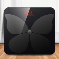 ZHPRZD Body Fat Scale, Body Composition Digital Bathroom Scale, Smart Digital BMI Wireless Weight Scale, Large Backlit Display Electronic Scale (Color : Black)
