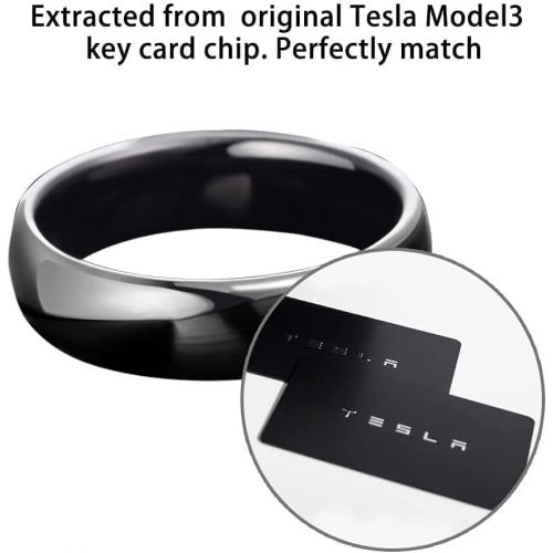  [아마존베스트]COLMO Model 3 Smart Ring Accessory for Tesla Model 3 Key Card Key Fob Replacement Ceramic RFID Smart Ring Support Customization Fast Priority Delivery Worldwide (7mm US 9 No Logo)