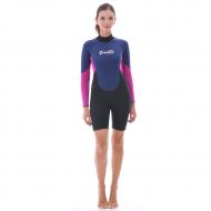 GoldFin Full Wetsuits 3mm Neoprene Wetsuit, Back Zip Long Sleeve for Diving Surfing Snorkeling-One Piece Wet Suit for Men Women