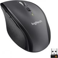[아마존베스트]Logitech M705 Wireless Marathon Mouse for PC - Long 3 Year Battery Life, Ergonomic Shape with Hyper-Fast Scrolling and USB Unifying Receiver for Computer and Laptop - Black