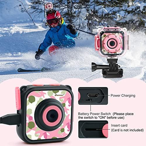  [아마존베스트][Upgraded] PROGRACE Kids Waterproof Camera Action Video Digital Camera for Kids 1080 HD Children Toddler Camera for Girls Toys Gifts Build-in Game(Pink)
