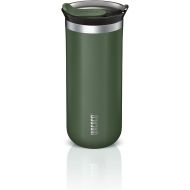WACACO Octaroma Lungo Vacuum Insulated Coffee Mug, Double-wall Stainless Steel Travel Tumbler With Drinking Lid, 10 fl oz(300ml)， Pomona Green