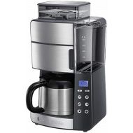 Russell Hobbs Grind & Brew 25620-56 Coffee Machine with Grinder, Thermal Jug, 10 Cups, Digital Programmable Timer, 3-Level Grind Settings, 1000 W, Filter Coffee Machine for Coffee Beans