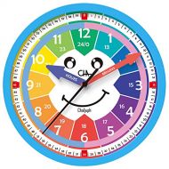 [아마존베스트]M.A CHALJUPHI Kids Clock | Kids Room, Playroom Analog Silent Wall Clock | Visual Learning Bedroom Clock for Kids | Perfect Educational Tool for Home, Classroom, Teachers and Parent