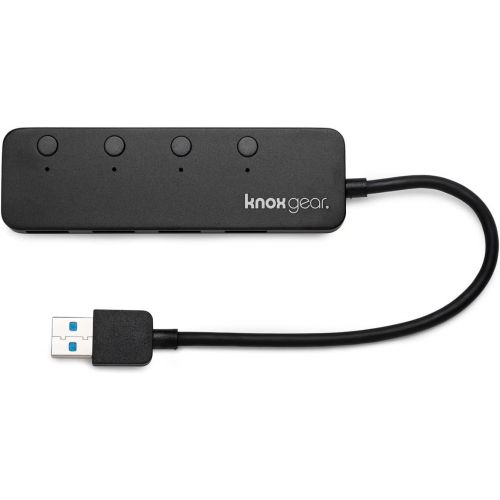 로지텍 Logitech H390 USB Headset with Noise Cancelling Mic and Knox Gear 4 Port USB Hub Bundle (2 Items)