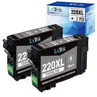 LxTek Remanufactured Ink Cartridge Replacement for 220 XL 220XL to use with WF-2760 WF-2750 WF-2630 WF-2650 WF-2660 XP-320 XP-420 XP-424 Printer (2 Black)