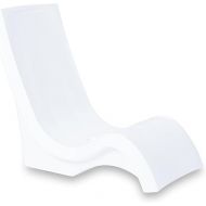 Step2 Vero Pool Chair, Fade-Resistant, Waterproof Patio Furniture for Sun Shelf, Use in Pools up to 9-Inches of Water, Weighted, White