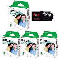Fujifilm Instax Square Film (40 Exposures) with Cleaning Cloth Bundle