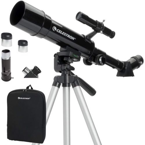 셀레스트론 Celestron - 50mm Travel Scope - Portable Refractor Telescope - Fully-Coated Glass Optics - Ideal Telescope for Beginners - BONUS Astronomy Software Package
