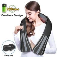 TENKER Shiatsu Cordless Neck Back and Shoulder Massager with Heat -Adjustable Intensity, Rechargeable...