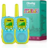[아마존베스트]Obuby Walkie Talkies for Kids, 22 Channels 2 Way Radio Kid Toy Gift 3 KMs Long Range with Backlit LCD Flashlight Best Gifts Toys for Boys and Girls to Outside Adventure (Blue & Gre