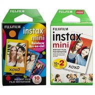 [아마존베스트]Fujifilm INSTAX Mini Instant Film (Rainbow + White Twin Pack)