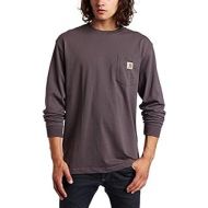 Carhartt Mens Workwear Pocket LS T Shirt, Charcoal, LRG REG