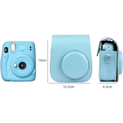  WOGOZAN Case for Fujifilm Instax Mini 11/9 / 8 Instant Camera PU Leather Protective Case (Sky Blue)