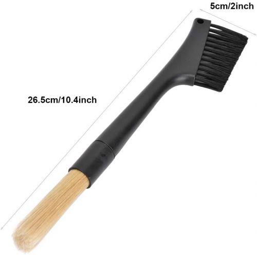  TOPINCN Two Head Brush Cleaning Brush For Coffee Bean Grinder Bar Espresso Brush Accessories for Coffee Tools Tabletop Cleaning Tool