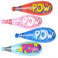 Rhode Island Novelty 20 Inch POW Bat Inflates, Pack of 4 Assorted