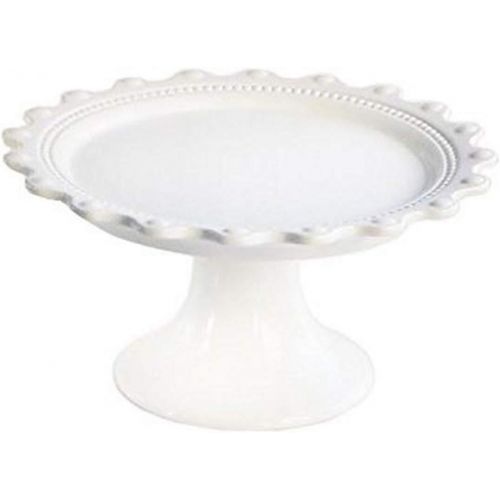  American Atelier, White Ruffle Pedestal Cake Plate