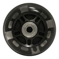 choice 82A Light Up LED Inline Wheels with ABEC 9 Bearings (8 Pack), 76mm, Black