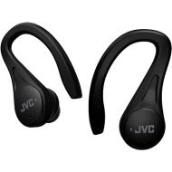 JVC Sport True Wireless Earbuds Headphones, Lightweight and Compact, Long Battery Life (up to 30 Hours), Sound with Neodymium Magnet Driver, Water Resistance (IPX5) - HAEC25TB (Black), Small