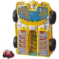 Playskool Heroes Transformers Rescue Bots Academy Bumblebee Track Tower 14 Playset, 2-in-1 Converting Robot, Collectible Toys for Kids Ages 3 & Up