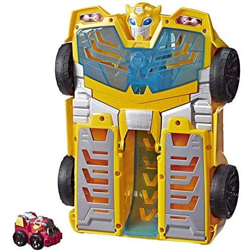 트랜스포머 Playskool Heroes Transformers Rescue Bots Academy Bumblebee Track Tower 14 Playset, 2-in-1 Converting Robot, Collectible Toys for Kids Ages 3 & Up
