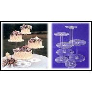 Platinumcakeware PLATINUM CAKEWARE 4 Tier Clear Spiral Cascade Wedding Cake Stand (R400-A)