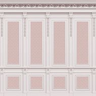 Dollhouse Miniature 1:12 Scale French Wall Panel Boiserie Pink