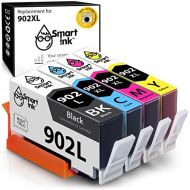 Smart Ink Compatible Ink Cartridge Replacement for HP 902 XL 902XL (4 Pack) Advanced Chip Technology to use with Officejet 6951 6954 6956 6958 6950 Officejet Pro 6968 6974 6975 696