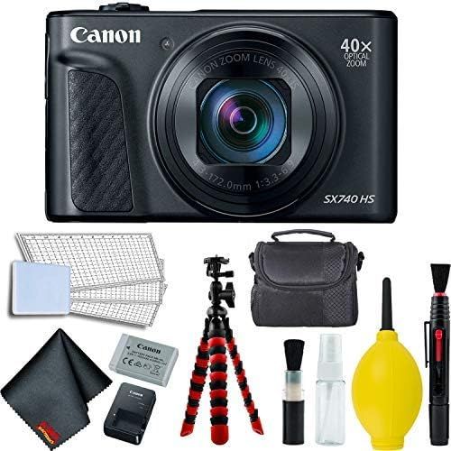캐논 Canon PowerShot SX740 HS Digital Camera (Black) Accessory Bundle - International Model