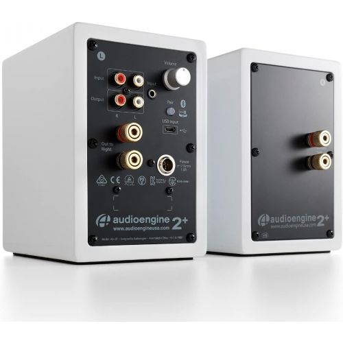  [아마존베스트]Audioengine A2+ Plus Wireless Speaker Bluetooth | Desktop Monitor Speakers | Home Music System aptX Bluetooth, 60W Powered Bookshelf Stereo Speakers | AUX Audio, USB, RCA Inputs,16