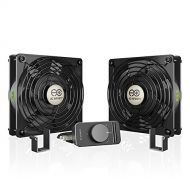 AC Infinity AXIAL S1225D, Dual 120mm Muffin Fan with Speed Controller, UL Certified for Doorway, Room to Room, Wood Stove, Fireplace, Circulation Projects