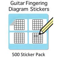 [아마존베스트]Whirlwindpress.ca Guitar Chord and Fingering Stickers (500 Sticker Pack)