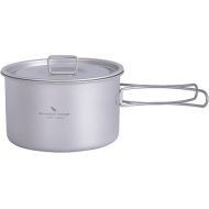 Boundless Voyage Camping Cookware Lightweight Cooking Pot Set Titanium Pot Portable for Outdoor Cooking Traveling Hiking Trekking Backpacking, 1-5 Person