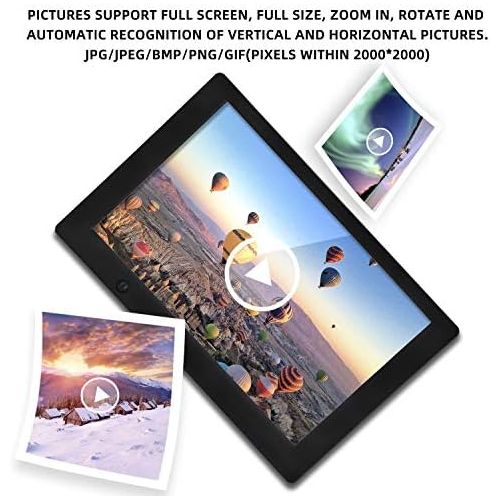  [아마존베스트]MYPIN Digital Photo Frame 10.1 USB IPS Display 16:9 HD Electronic Photo Frame for Smart Home, Remote Control and Body Induction, Support for Music/Video/Picture and Background Music