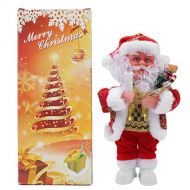 [아마존베스트]Zerodis Santa Claus Figure,Electric Standing Santa Claus Indoor or Outdoor Christmas Decorations with Candle(L)