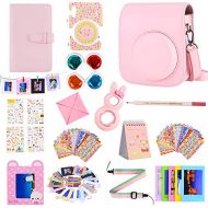Bsuuy Instant Camera Accessories Bundle Compatible with FujiFilm Instax Mini 11 Camera. Including Mini 11 Camera Case, Selfie Mirror, Four-Color Filter, etc (Cherry Blossom Powder