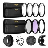 55mm UltraPro Professional Filter Bundle for Lenses with a 55mm Filter Size - Includes 7 Filters (UV, CPL, FL-D, 1, 2, 4, 10 Macro Close-Up Filters), Lens Hoods, & More