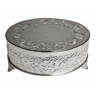 Tableclothsfactory 18 Silver Round Cake Plateau