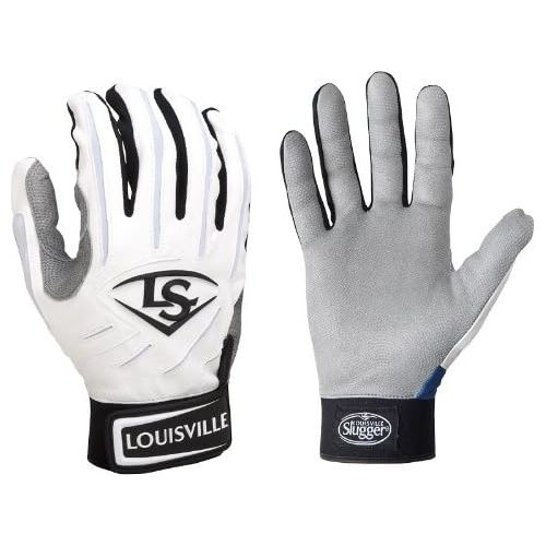 Louisville Slugger 1pr BGS714 Mens XX-Small White/White Series 7 Batting Gloves