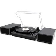 Vinyl Record Player,Record Player for Vinyl with External Speakers, Black Pearl