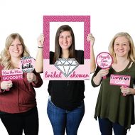 Big Dot of Happiness Bride-to-Be - Bridal Shower Selfie Photo Booth Picture Frame & Props - Printed on Sturdy Material