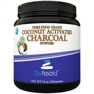 Zen Charcoal LARGE 12 Oz. Coconut Activated Charcoal Powder. Whitens Teeth, Rejuvenates Skin and Hair, Detox and...