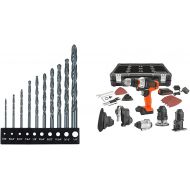 [아마존베스트]BLACK+DECKER 15557 10-Piece Drill Bit Set with BLACK+DECKER BDCDMT1206KITC Matrix 6 Tool Combo Kit with Case