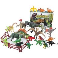 YAOASEN Dinosaur Toys for Boys and Kids Realistic Action Figures Educational Toys,Including T-Rex, Velociraptor Etc,27 Pcs-Gift for Toddler Girls Age 3 4 5