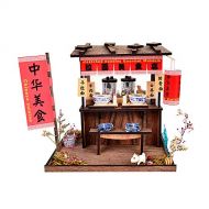 WYD DIY Dollhouse Miniature Kit DIY Wooden Miniature Dollhouse Furniture Model Accessories Hand Craft Children Puzzle Toy Birthday Gift Children Toys (Chinese Hand-Pulled Noodle Shop)