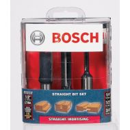 Bosch RBS022XW 3 Piece 1/2-Inch Shank Straight Router Bit Set