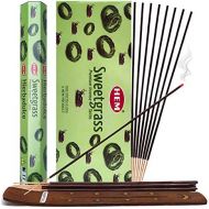 인센스스틱 TRUMIRI Sweetgrass Incense Sticks And Incense Stick Holder Bundle Insence Insense Hem Incense Sticks