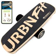 URBNFit Wooden Balance Board Trainer - Wobble Board for Skateboard, Hockey, Snowboard & Surf Training - Balancing Board w/ Workout Guide to Exercise and Build Core Stability?